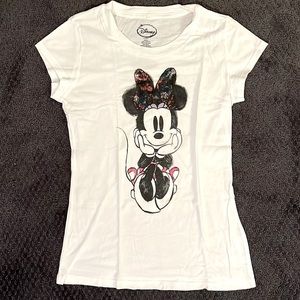Disney “Minnie mouse” white fitted t-shirt